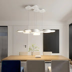 Lampadario a sospensione moderno a LED bianco a 8 luci per isola cucina