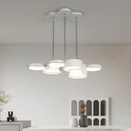 Lampadario a sospensione moderno a LED bianco a 8 luci per isola cucina
