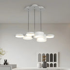 Lampadario a sospensione moderno a LED bianco a 8 luci per isola cucina