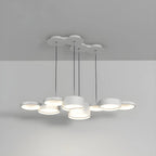 Lampadario a sospensione moderno a LED bianco a 8 luci per isola cucina