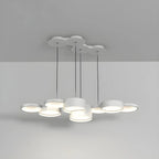 Lampadario a sospensione moderno a LED bianco a 8 luci per isola cucina