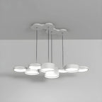 Lampadario a sospensione moderno a LED bianco a 8 luci per isola cucina