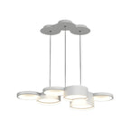 Lampadario a sospensione moderno a LED bianco a 8 luci per isola cucina