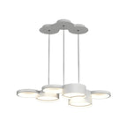 Lampadario a sospensione moderno a LED bianco a 8 luci per isola cucina