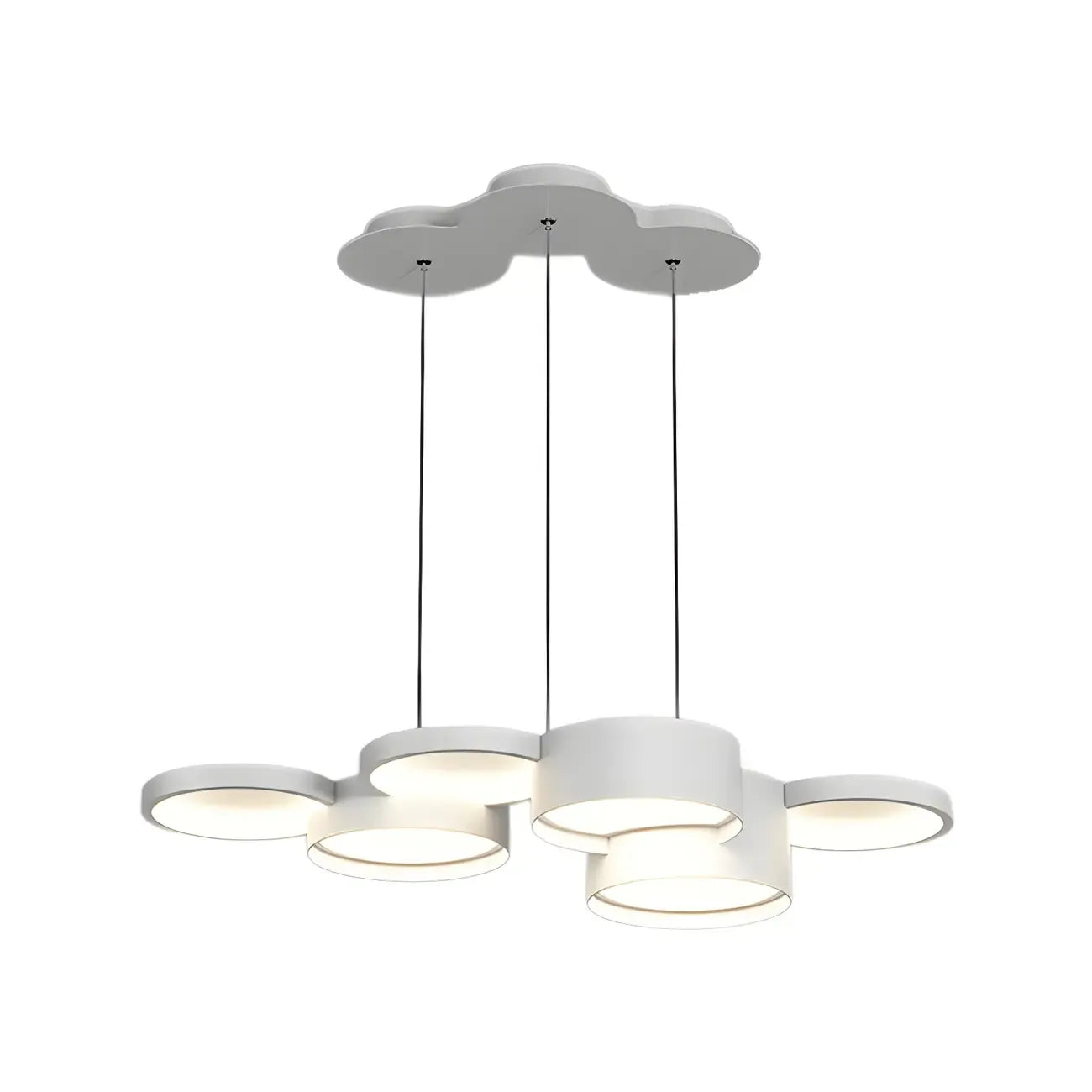 Lampadario a sospensione moderno a LED bianco a 8 luci per isola cucina