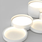 Lampadario a sospensione moderno a LED bianco a 8 luci per isola cucina
