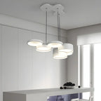 Lampadario a sospensione moderno a LED bianco a 8 luci per isola cucina