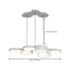 Lampadario a sospensione moderno a LED bianco a 8 luci per isola cucina