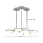 Lampadario a sospensione moderno a LED bianco a 8 luci per isola cucina