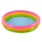 Intex 57422EP Sunset Glow 58 x 13 Inflatable Vinyl Toddler 3-Ring Colorful Backyard Kids Splash and Wade Pool for Children 2+ Years Old, Multicolor