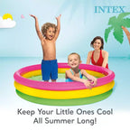 Intex 57422EP Sunset Glow 58 x 13 Piscine gonflable en vinyle à 3 anneaux pour enfants de 2 ans et plus, multicolore