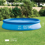 Piscine hors-sol ronde gonflable Easy Set Intex avec couverture de 4,57 m