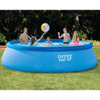 Piscine hors-sol ronde gonflable Easy Set Intex avec couverture de 4,57 m