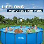 Piscine hors sol ronde Bestway Steel Pro MAX 15' x 48 pour jardin