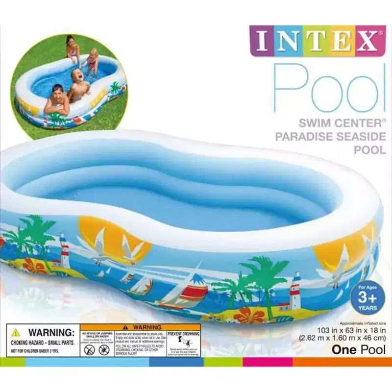 Piscine Gonflable Océan Intex 2,6 m x 1,6 m x 46 cm Swim Center