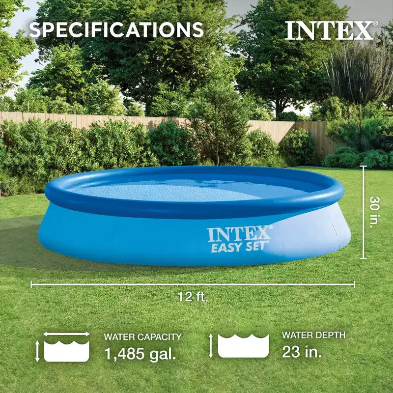Piscine Intex Easy Set, pompe et filtre et bâche de protection Intex pour piscine hors sol