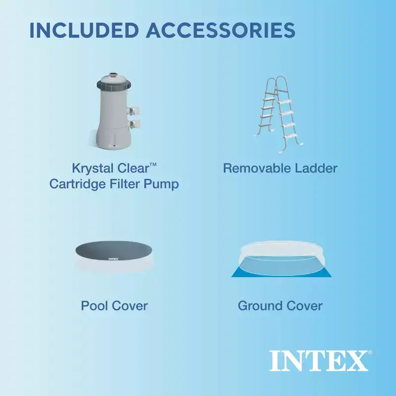 Piscine gonflable hors-sol Intex Easy Set 4,57 m x 1,22 m avec pompe et bâche solaire