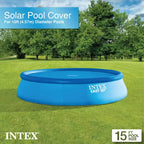 Piscine gonflable hors-sol Intex Easy Set 4,57 m x 1,22 m avec pompe et bâche solaire