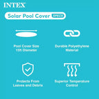 Piscine gonflable hors-sol Intex Easy Set 4,57 m x 1,22 m avec pompe et bâche solaire