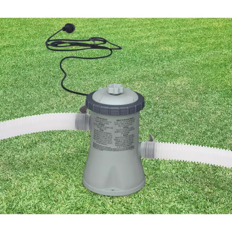 Piscine gonflable INTEX Easy Set 2,4 m x 76 cm hors sol portable pour famille avec pompe filtrante à cartouche avec disjoncteur différentiel et bâche de protection ronde en vinyle