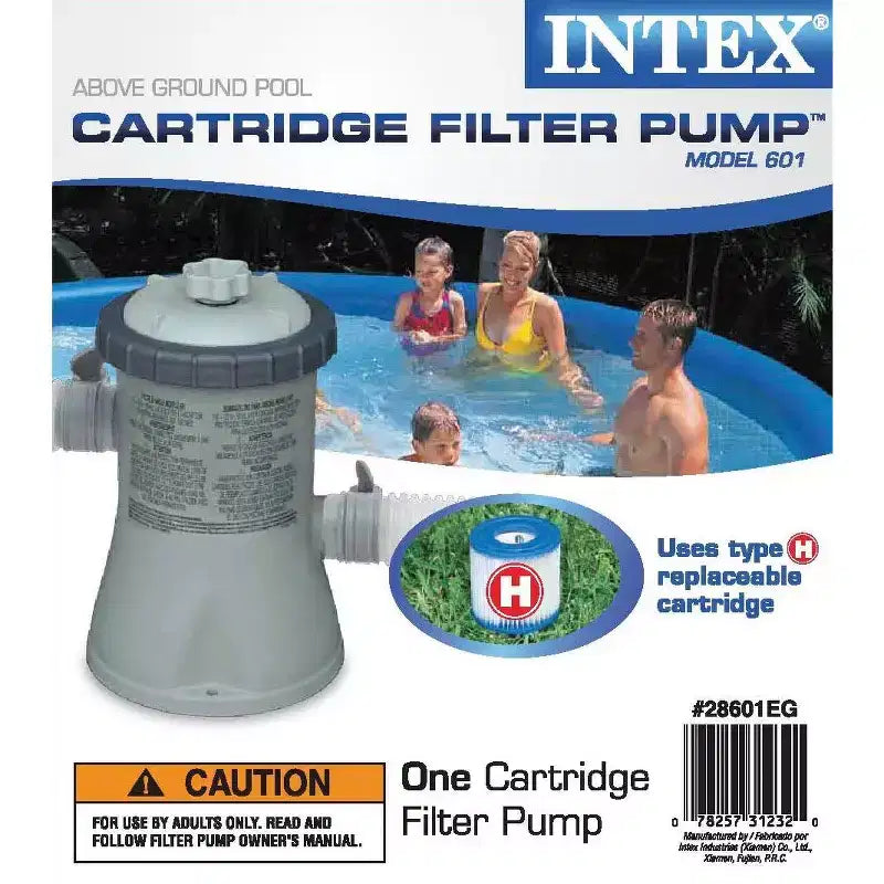 Piscine gonflable INTEX Easy Set 2,4 m x 76 cm hors sol portable pour famille avec pompe filtrante à cartouche avec disjoncteur différentiel et bâche de protection ronde en vinyle