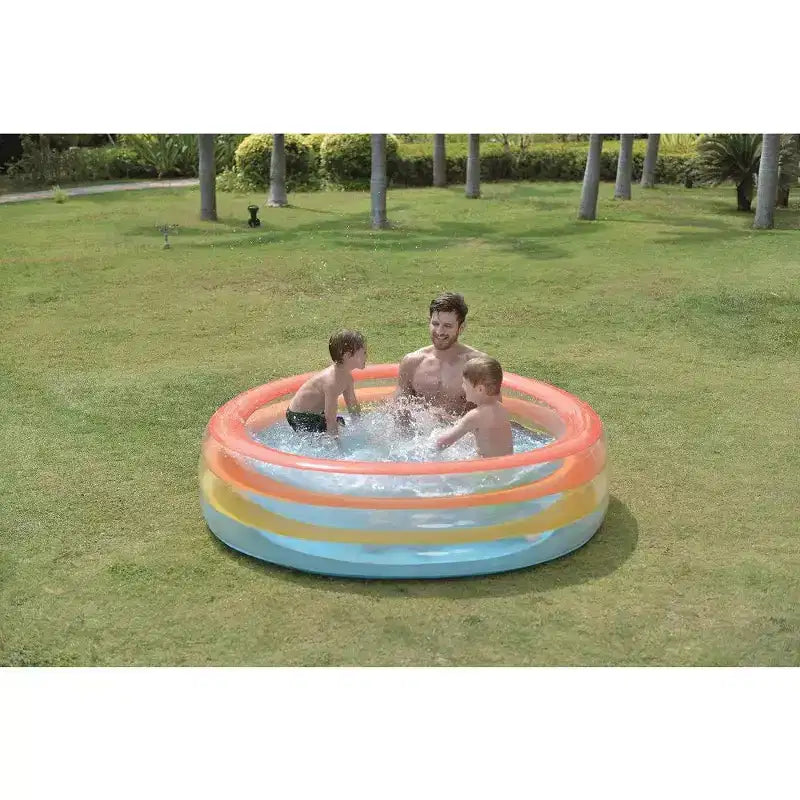 Piscine gonflable Pool Central 73,5 aux couleurs vives avec parois translucides