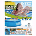 Piscine familiale ronde gonflable en plastique Intex Easy Set 305 x 76 cm avec pompe