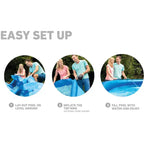 Piscine familiale ronde gonflable en plastique Intex Easy Set 305 x 76 cm avec pompe