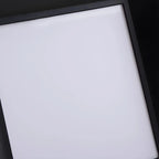 Lampe de poteau extérieure carrée minimaliste en métal noir