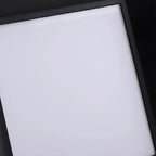 Lampe de poteau extérieure carrée minimaliste en métal noir