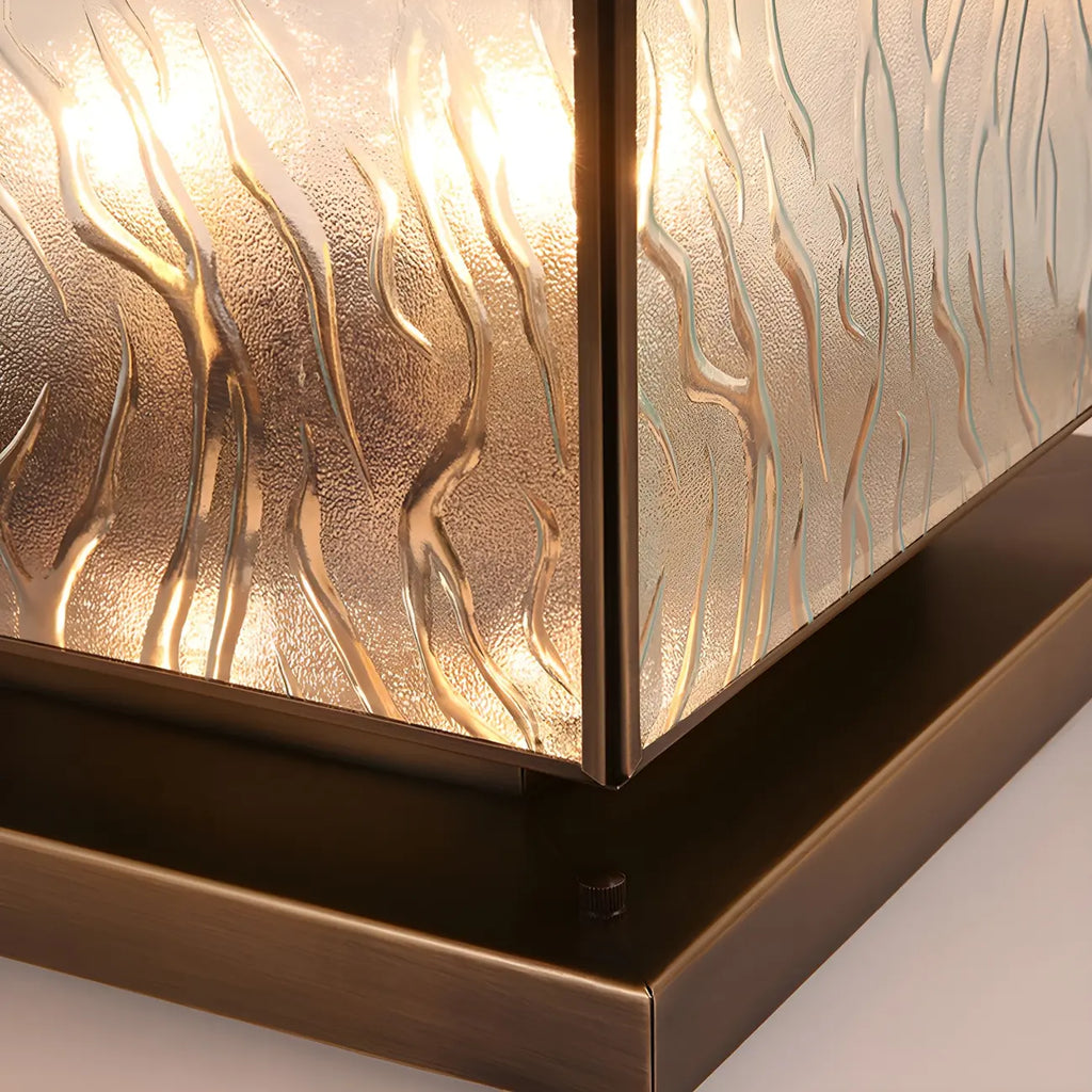 Lampadaires d'extérieur solaires en forme de maison, bronze ondulé