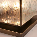 Lampadaires d'extérieur solaires en forme de maison, bronze ondulé
