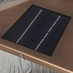 Lampadaires d'extérieur solaires en forme de maison, bronze ondulé