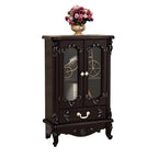 Vitrine de rangement classique en bois blanc avec tiroir
