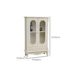 Vitrine de rangement classique en bois blanc avec tiroir