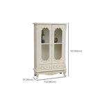 Vitrine de rangement classique en bois blanc avec tiroir