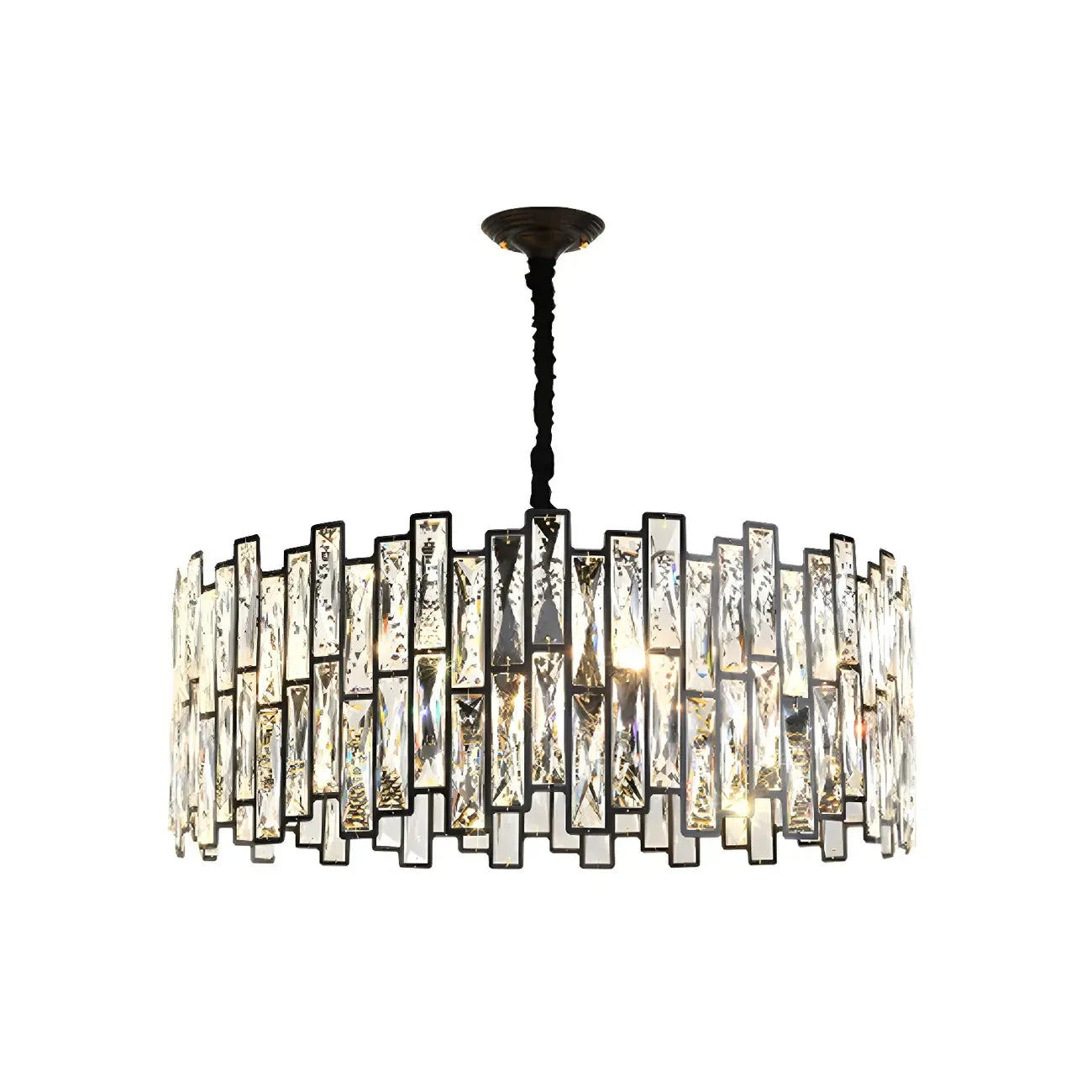 Suspension de cuisine ovale contemporaine en cristal