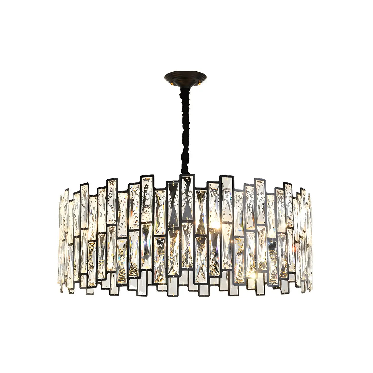 Suspension de cuisine ovale contemporaine en cristal
