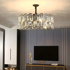 Suspension de cuisine ovale contemporaine en cristal