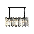Suspension de cuisine ovale contemporaine en cristal