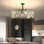 Suspension de cuisine ovale contemporaine en cristal