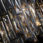 Suspension de cuisine ovale contemporaine en cristal