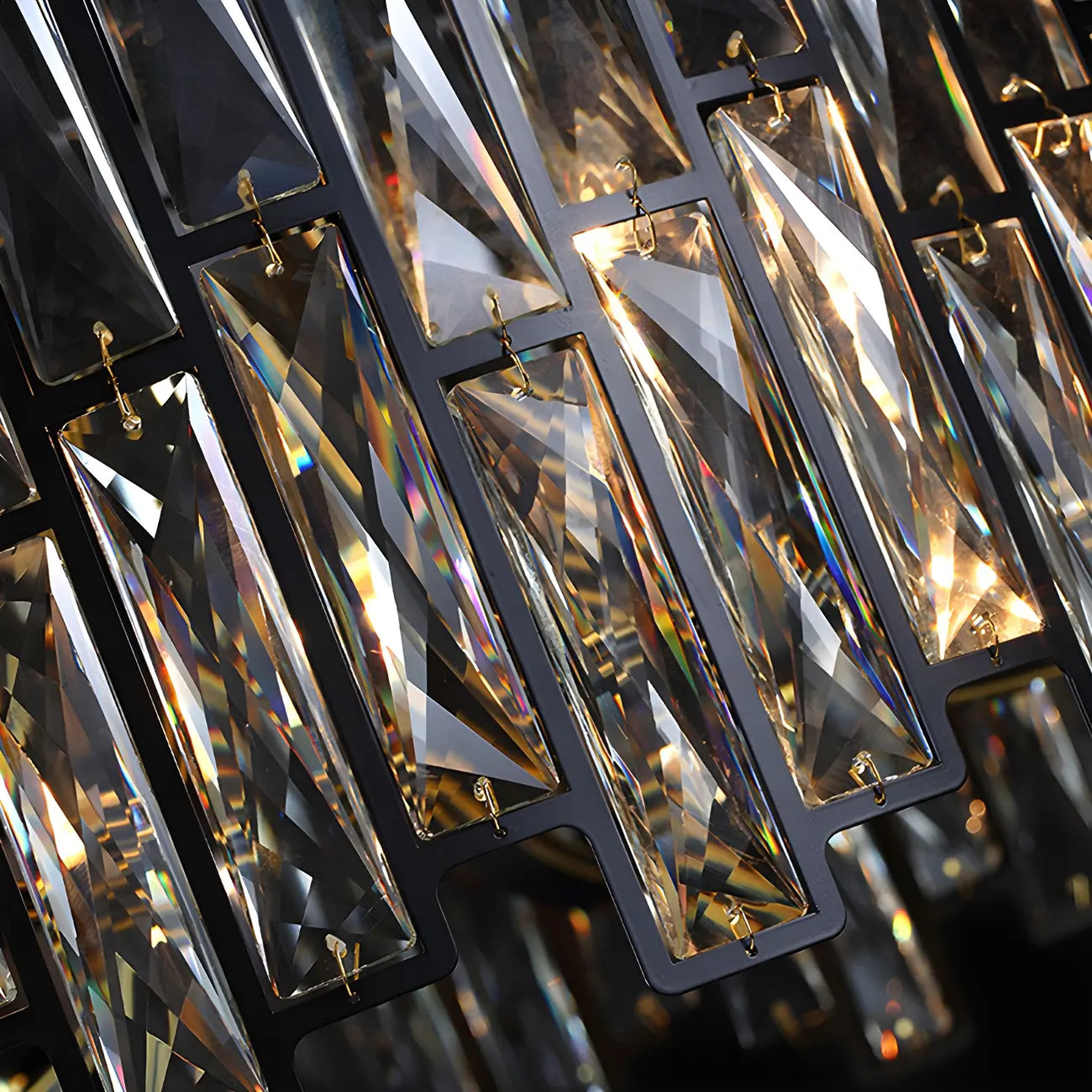 Suspension de cuisine ovale contemporaine en cristal