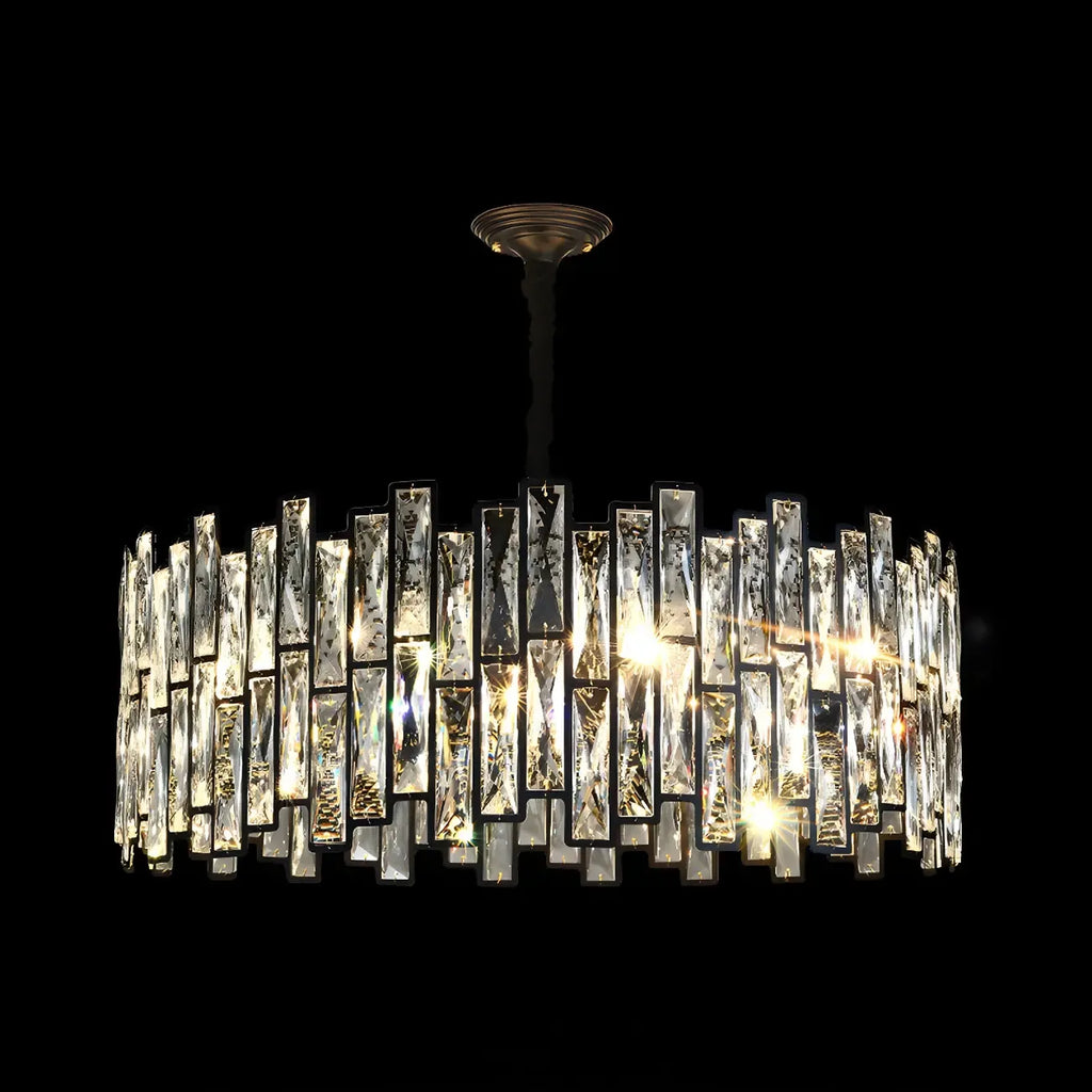 Suspension de cuisine ovale contemporaine en cristal