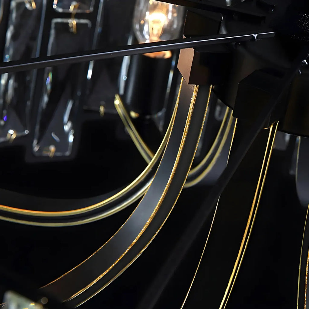 Suspension de cuisine ovale contemporaine en cristal