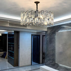 Suspension de cuisine ovale contemporaine en cristal