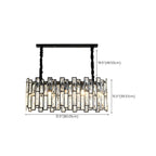 Suspension de cuisine ovale contemporaine en cristal