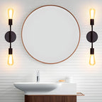 Applique murale moderne dorée pour salle de bain, éclairage haut/bas