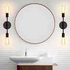 Applique murale moderne dorée pour salle de bain, éclairage haut/bas