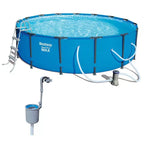 Bestway Steel Pro Max 15ft Frame Above Ground Swimming Pool Set w/ Pump & Filter